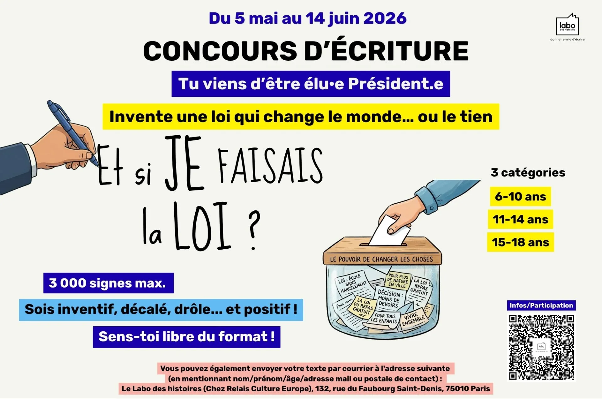 Participe au concours d'écriture créative 