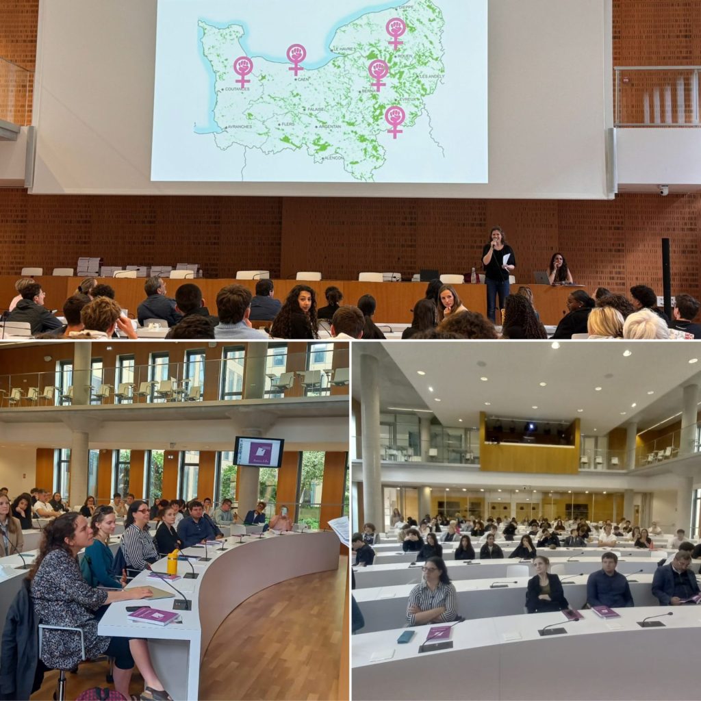 Restitution du projet Histoires d’elles , dans l’hémicycle de l’Agglomération Caen la Mer