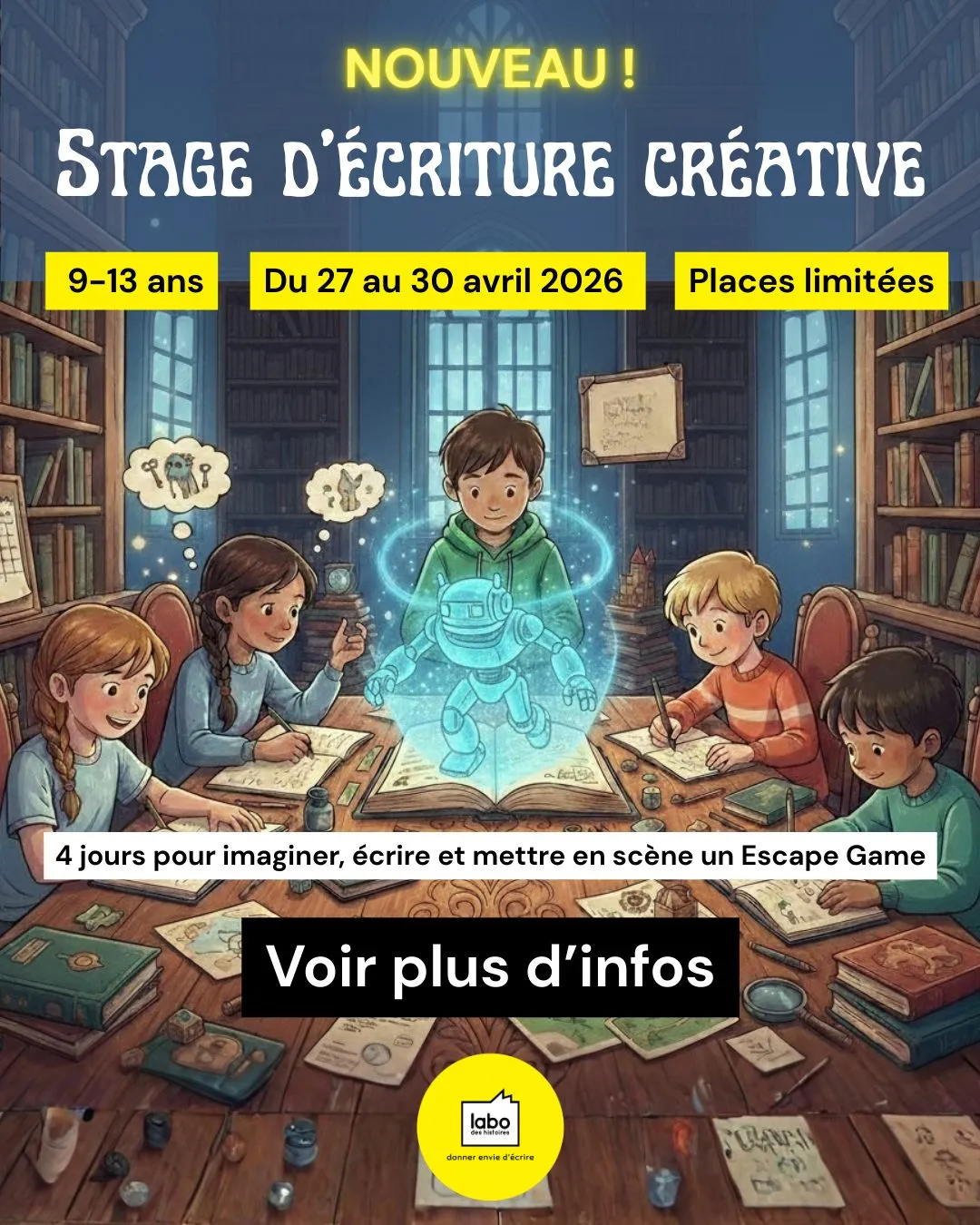 À quoi ressemble un stage d'écriture d’Escape Game du Labo des histoires ?